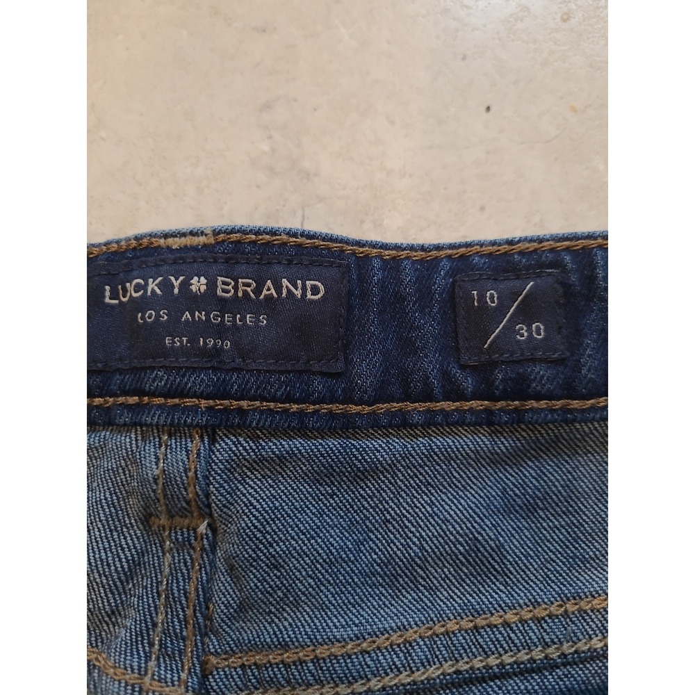 Lucky‎ Brand Boyfriend Shorts Women SZ 10/30 light distress 3" roll cuff beachy - Picture 3 of 10